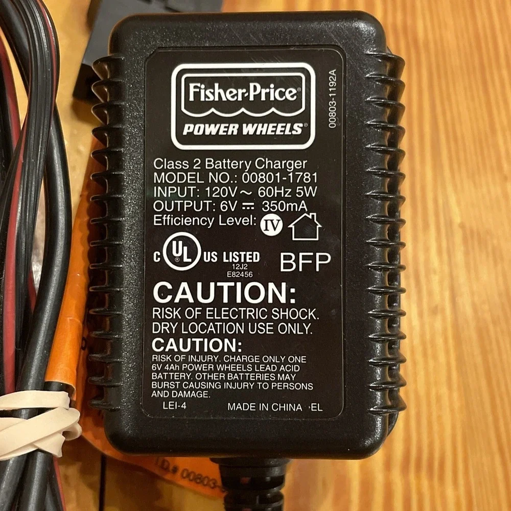 OEM Fisher Price Power Wheels 6V BLUE Battery Charger 00801-1781